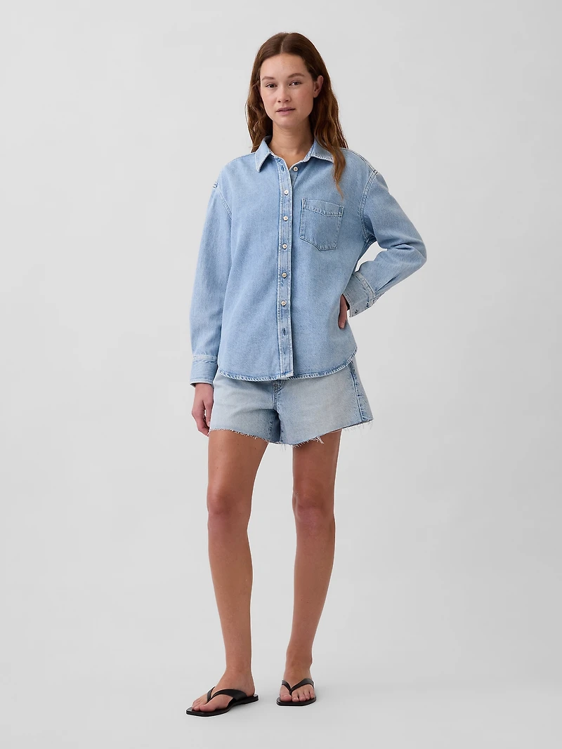 UltraSoft Denim Oversized Shirt