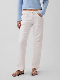 Mid Rise Relaxed Straight Jeans