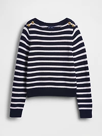 100% Cotton Relaxed Boatneck Sweater