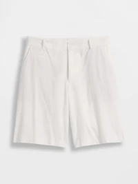 9" Low Rise Linen-Blend Trouser Shorts