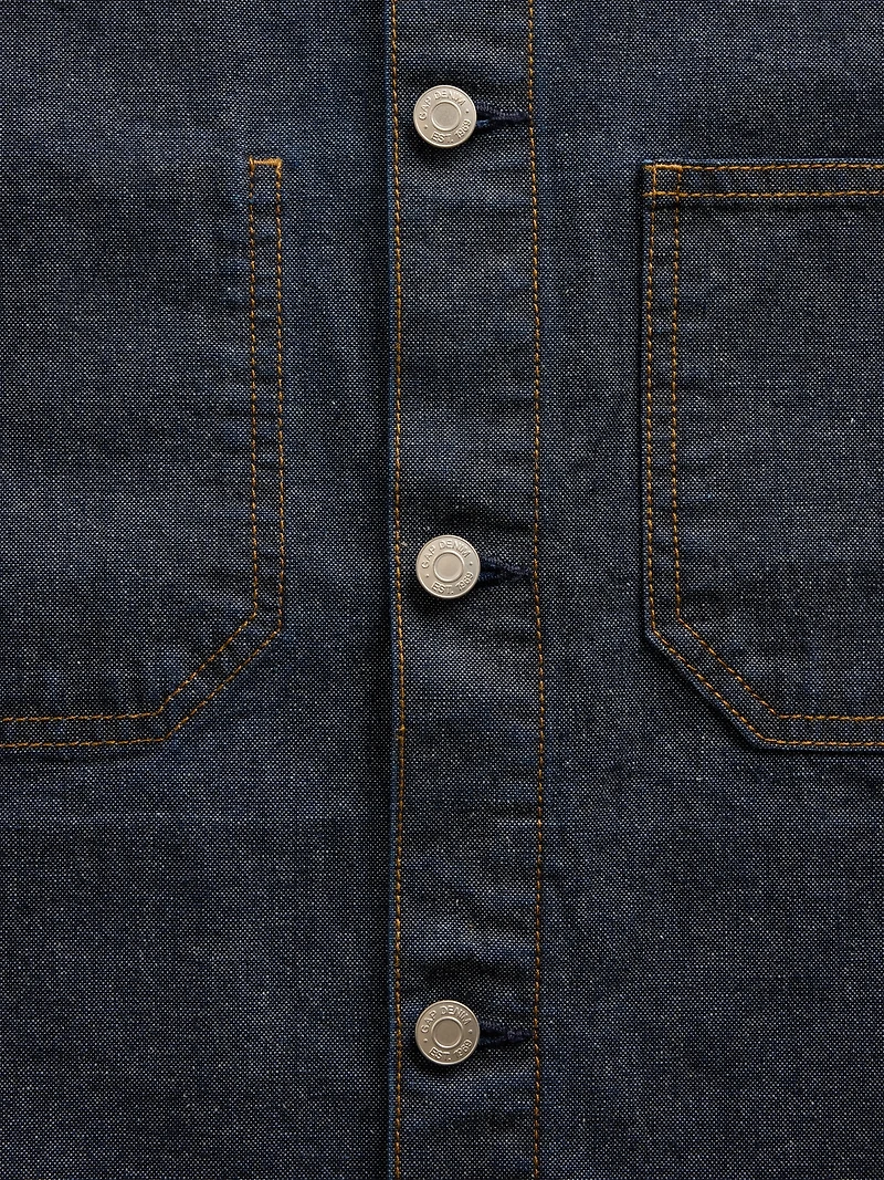 Canvas Denim Relaxed Shirt Jacket