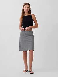 Linen-Blend Bias-Cut Skirt