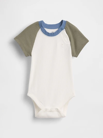 Cache-couche à manches raglan finement côtelé Premiers essentiels pour Bébé