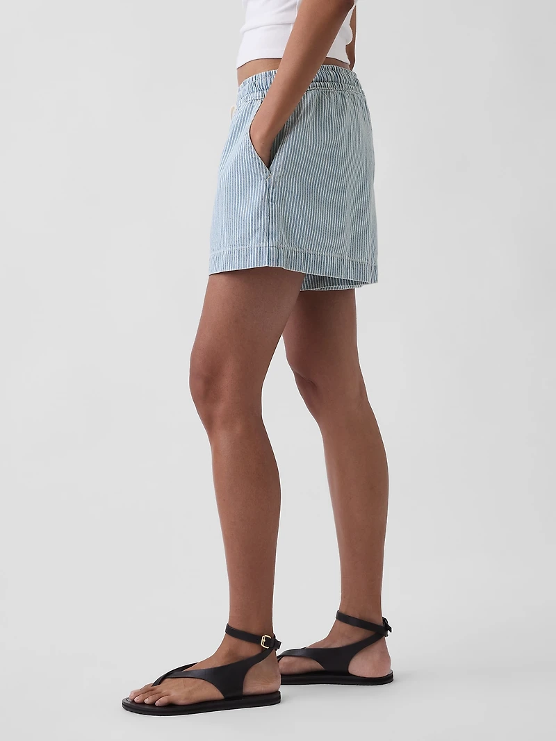 UltraSoft Denim Stripe Easy Shorts