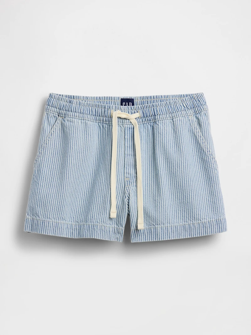 UltraSoft Denim Stripe Easy Shorts