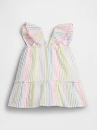 Baby Seersucker Flutter Tank Dress