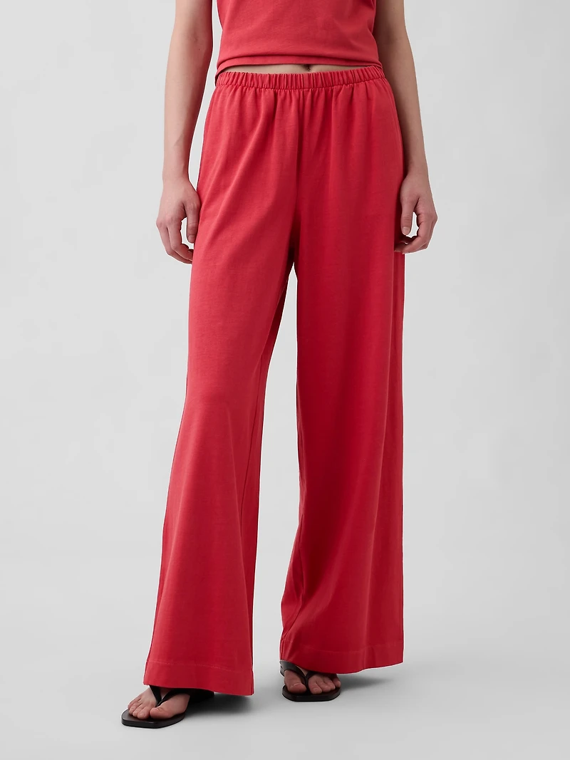 Knit Wide-Leg Pants