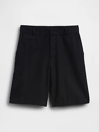 9" Low Rise Linen-Blend Trouser Shorts