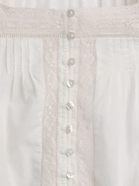 Lace-Trim Square-Neck Top