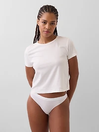Organic Stretch Cotton Logo Thong