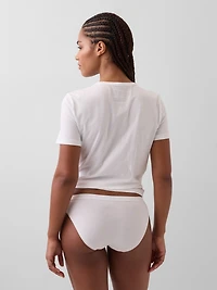 Organic Stretch Cotton Logo Bikini