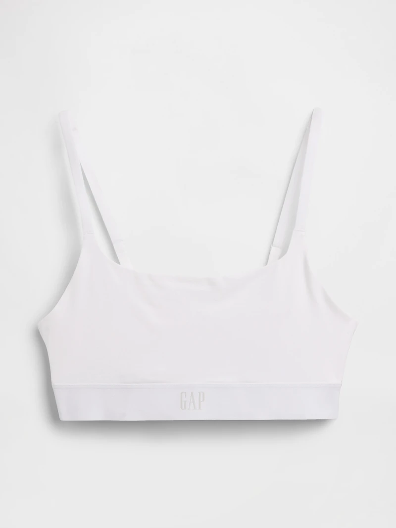 Organic Stretch Cotton Logo Bralette