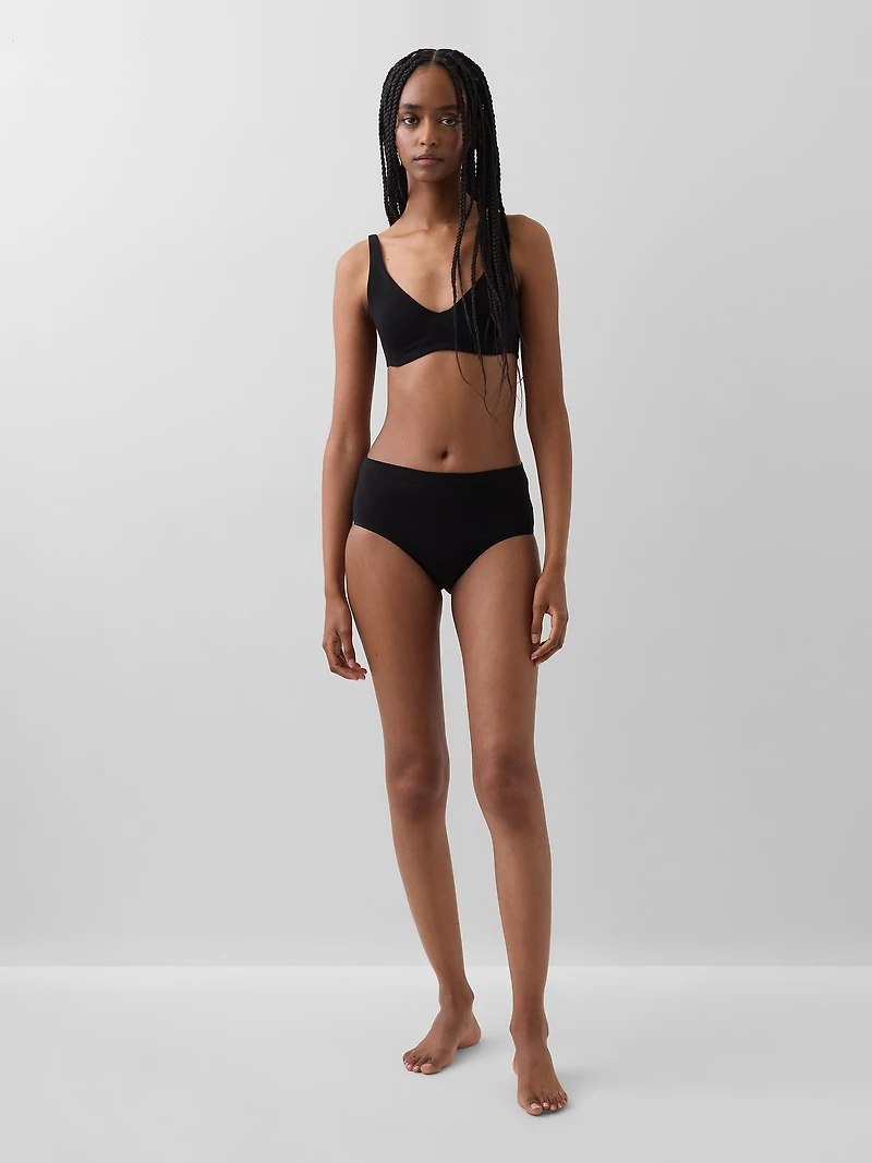 Organic Stretch Cotton High Rise Bikini