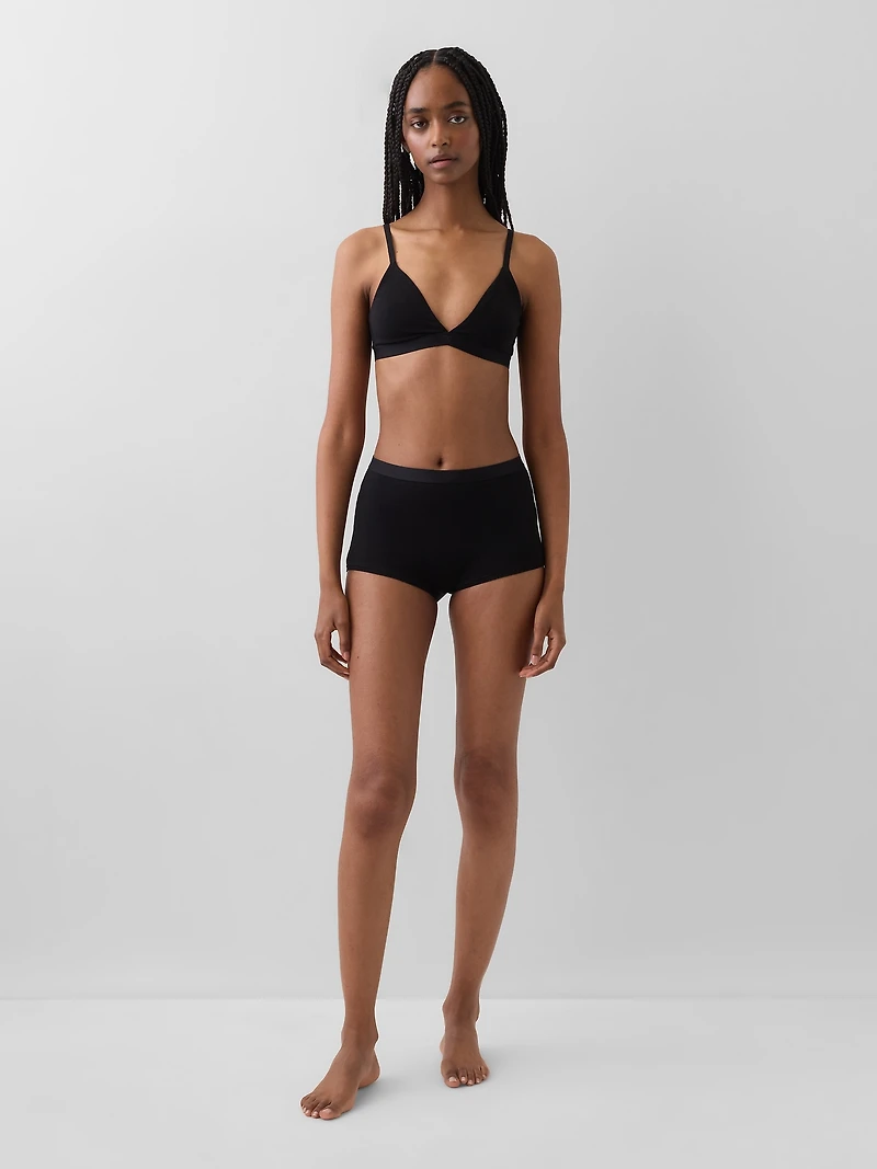 Organic Stretch Cotton High Rise Shorty