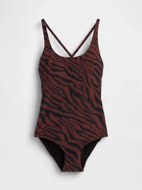 Cross-Back One-Piece Swimsuit