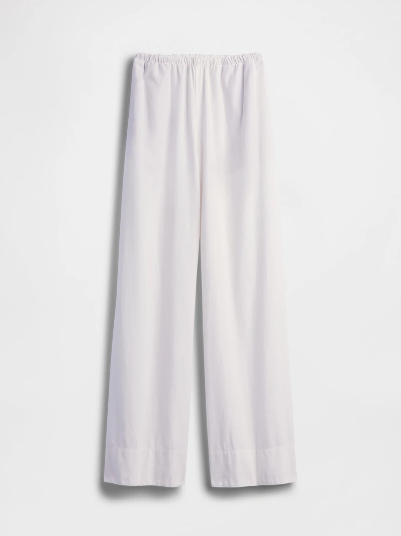 Linen-Blend Easy Wide-Leg Pants
