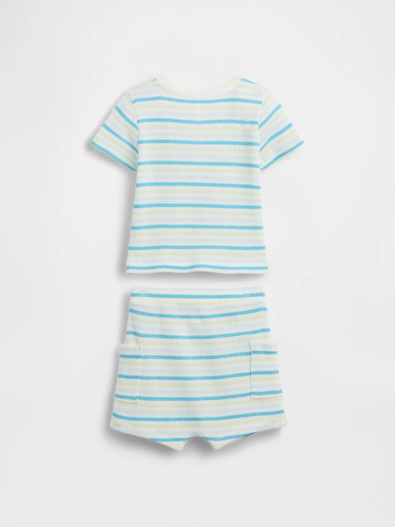 Baby Waffle Henley Outfit Set