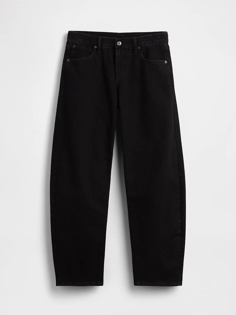 Low Rise Barrel Jeans