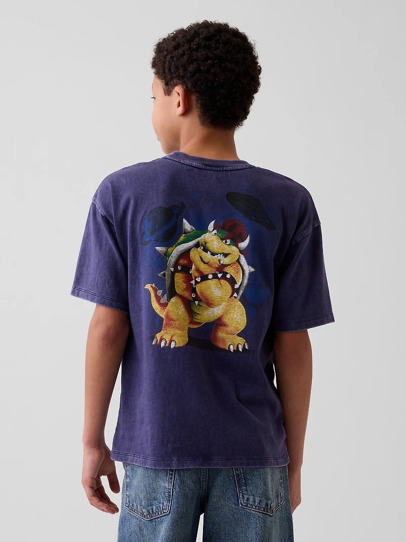 T-shirt décontracté à imprimé Super Mario pour Enfant
