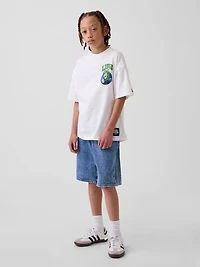 T-shirt décontracté à imprimé Super Mario pour Enfant