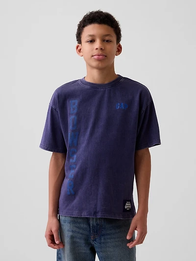 T-shirt décontracté à imprimé Super Mario pour Enfant