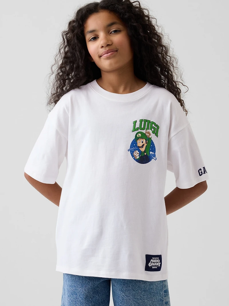 T-shirt décontracté à imprimé Super Mario pour Enfant