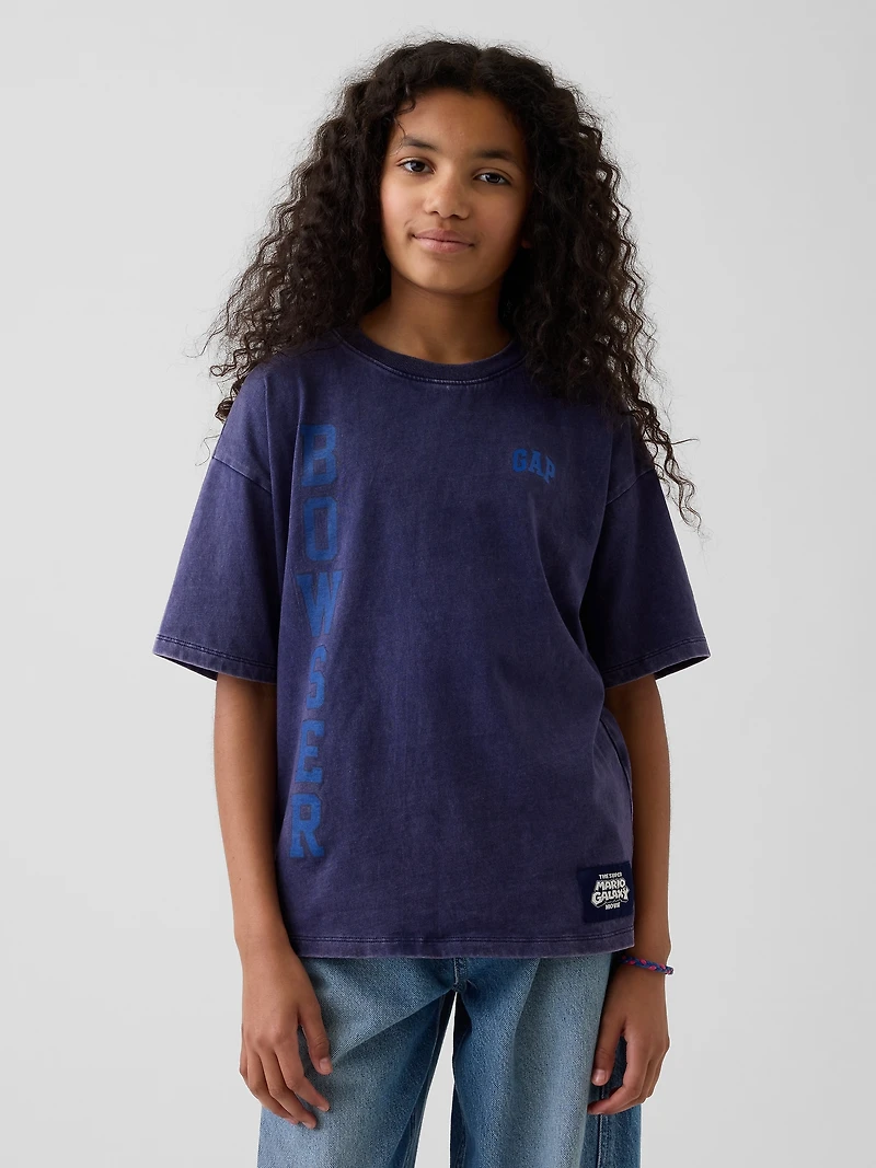 T-shirt décontracté à imprimé Super Mario pour Enfant