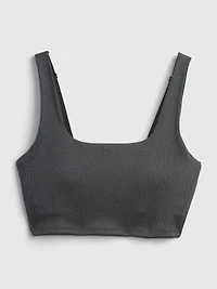 GapFit Brushed Jersey Squareneck Longline Sports Bra