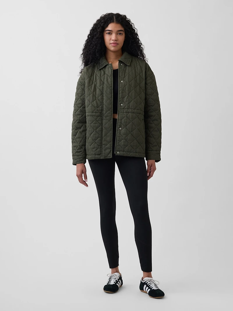 Quilted Cinched Field Jacket