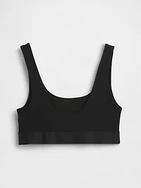 Organic Stretch Cotton Logo Bralette