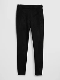 High Rise Vegan Suede Leggings