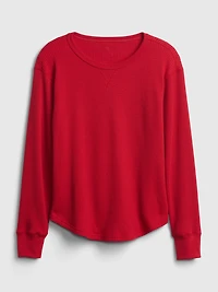 Slouchy Waffle-Knit T-Shirt
