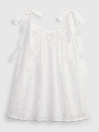 Crinkle Gauze Tie-Shoulder Tank Top