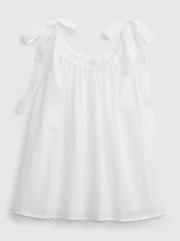 Crinkle Gauze Tie-Shoulder Tank Top