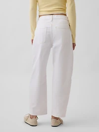 High Rise Crop Barrel Jeans