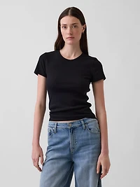 Pointelle Crew T-Shirt
