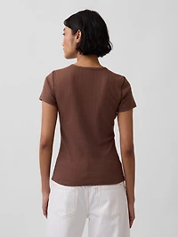 Pointelle Crew T-Shirt