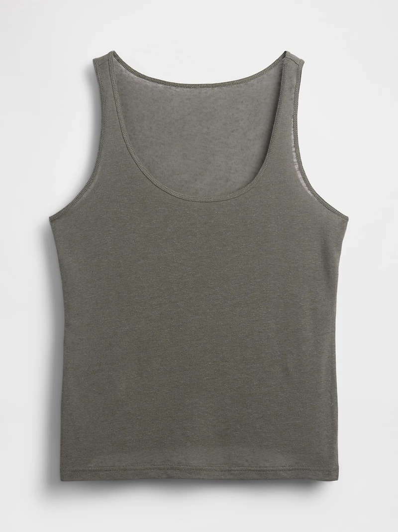 Linen-Blend Tank Top