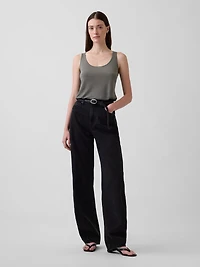 Linen-Blend Tank Top