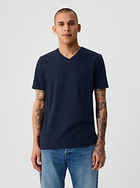 Cotton Jersey V-Neck T-Shirt
