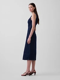 Denim Bodycon Midi Dress