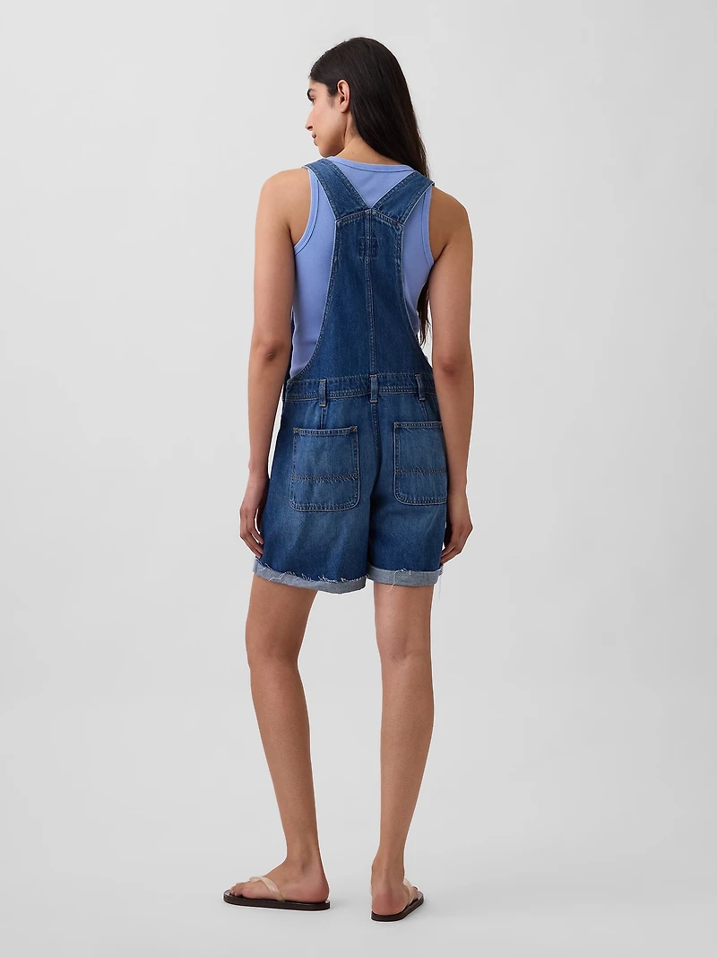 '90s Loose Denim Shortalls