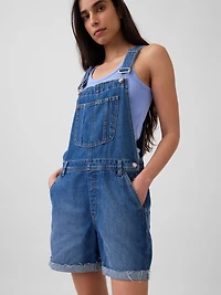 '90s Loose Denim Shortalls