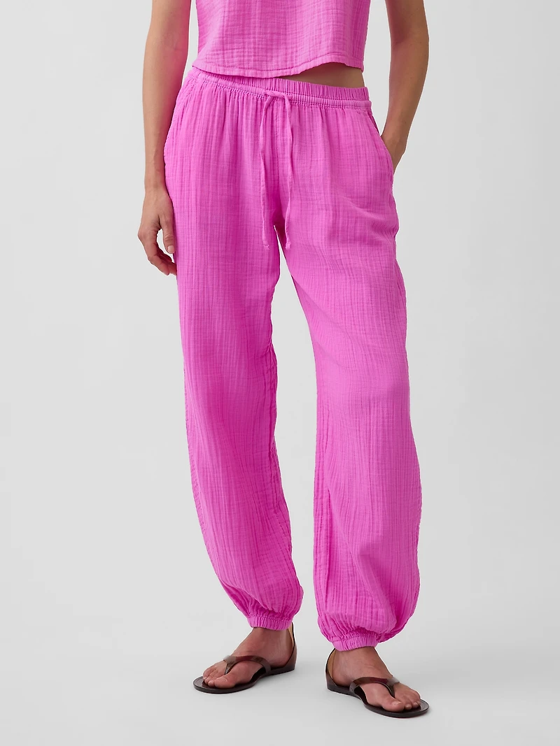 Cotton Gauze Easy Joggers