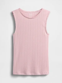 Pointelle Shell Tank Top