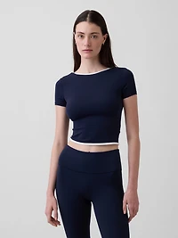GapFit Smooth Reversible Wrap Crop Top