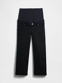 Maternity Full-Panel Stride Wide-Leg Ankle Jeans