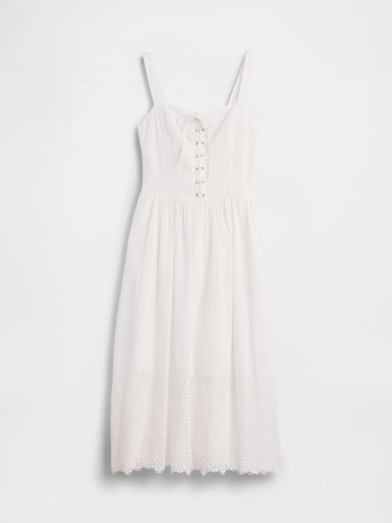 Lace-Up Corset Maxi Dress