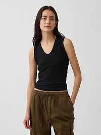 Variegated Rib Tank Top