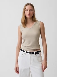 Variegated Rib Tank Top